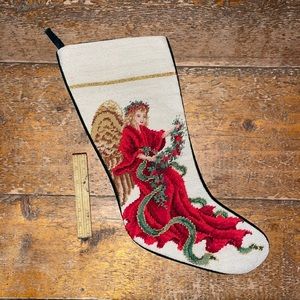 Christmas Angel needlepoint stocking